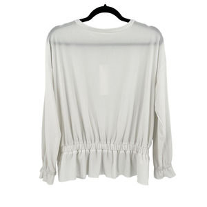 Adyson Parker White Ruffle Hem Blouse